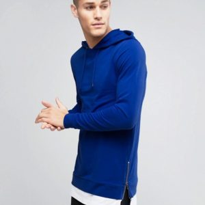 Muscle Hoodie With Side Zips